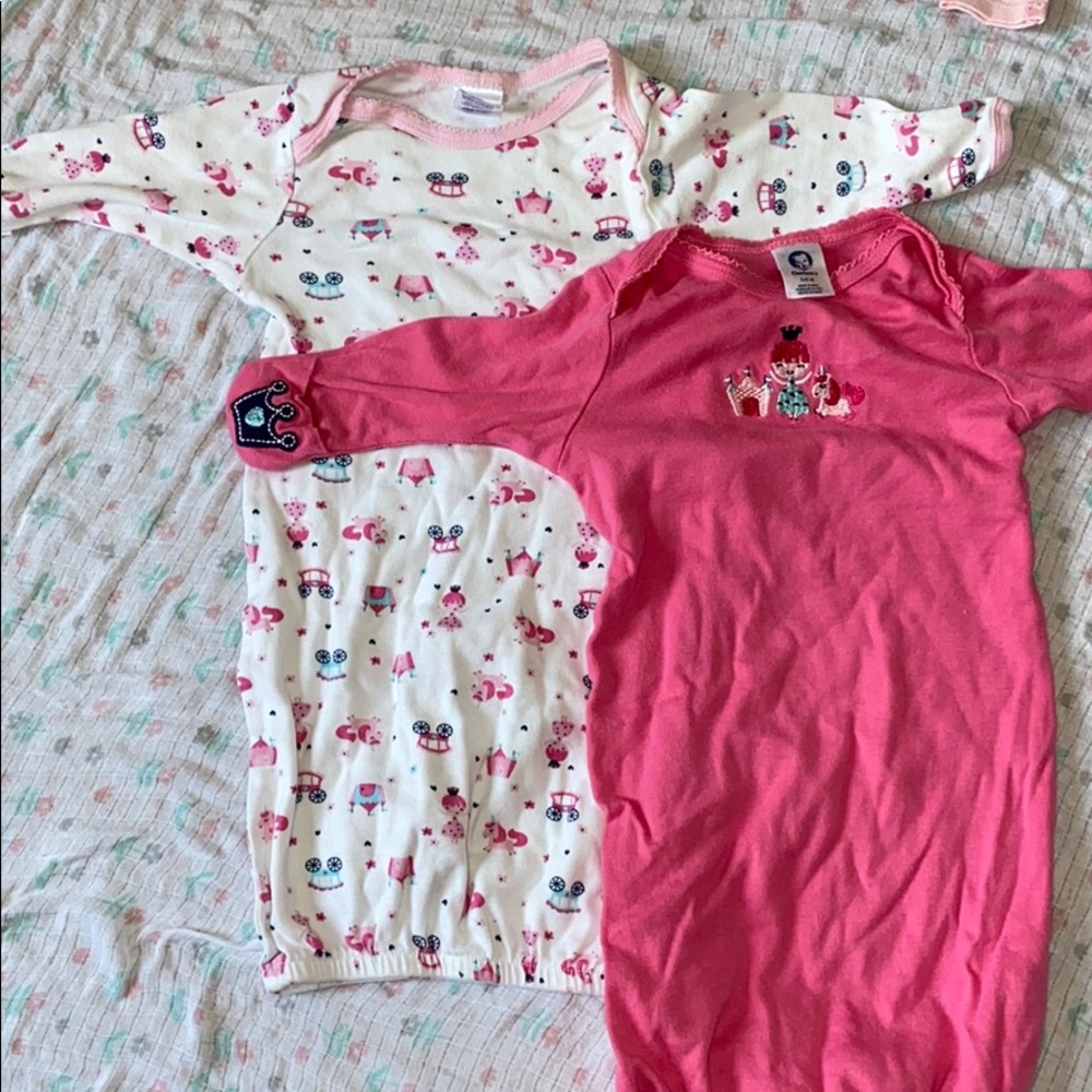 Two set of baby girl sleep gown.